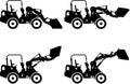 Skid steer loaders. Heavy construction machines Royalty Free Stock Photo