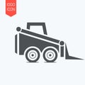 skid steer logo icon design vector flat isolated illustration Royalty Free Stock Photo