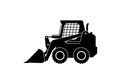 Skid steer silhouette Royalty Free Stock Photo