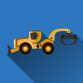 Skidder flat icon Royalty Free Stock Photo