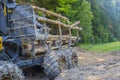 Skidder machine in the forest Royalty Free Stock Photo