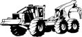 Skidder - Special Vehicle - Heavy Machinery, Logging and Construction Machinery Stencil Cut File - Cricut file.