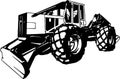 Skidder - Special Vehicle - Heavy Machinery, Logging and Construction Machinery Stencil Cut File - Cricut file.