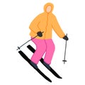 Skier in action Royalty Free Stock Photo