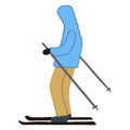 Skier in action Royalty Free Stock Photo