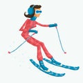 Skier, biathlete, freestyler or mountain-skier at the Olympic games or other winter tournaments.