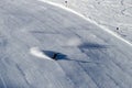 Skier on black ski run Royalty Free Stock Photo