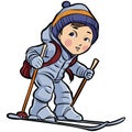 skier boy sport player winter athlete