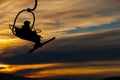 Skier on chair lift