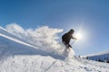 skier in deep powder