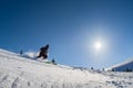 Skier in deep powder