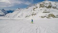 MÃ¶lltaler Gletscher - A skier going down a perfectly roomed slope