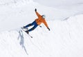 Skier on half pipe of Pradollano ski resort in Spain