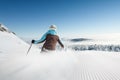 Skier in hight mountain Royalty Free Stock Photo