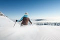 Skier in hight mountain