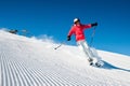 Skier in hight mountain Royalty Free Stock Photo