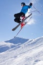 Skier in a jump Royalty Free Stock Photo