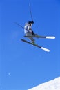 Skier jumping Royalty Free Stock Photo