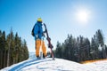 Skier in the mountains Royalty Free Stock Photo