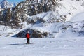 Skier at mountains ski resort Innsbruck - Austria