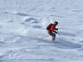 Skier in powder snow Royalty Free Stock Photo