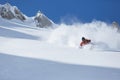 Skier in powder snow