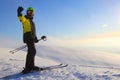 Skier on ski slope