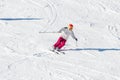 Skier skiing on Deogyusan Ski Resort Royalty Free Stock Photo