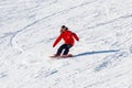 Skier skiing on Deogyusan Ski Resort. Royalty Free Stock Photo