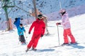 Skier skiing on Deogyusan Ski Resort. Royalty Free Stock Photo