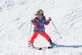 Skier skiing on Deogyusan Ski Resort. Royalty Free Stock Photo