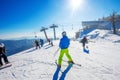 Skier skiing on Deogyusan Ski Resort.