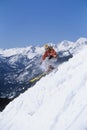 Skier Skiing Down Ski Slope