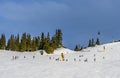 Skier skiing on Ski Resort in winter Royalty Free Stock Photo