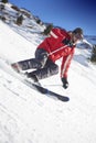 Skier on a slope Royalty Free Stock Photo