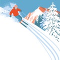 Skier on a snow slope