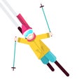 Skier Vector Illustration Isolated Royalty Free Stock Photo
