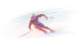 Skier/winter olimpic illustration. Vector. eps 10. Royalty Free Stock Photo