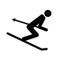 Skier winter sport pictogram
