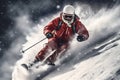 skier ski holiday snowboarder snow christmas mountain santa sport winter. Generative AI.