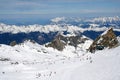 Skiers in Alps Royalty Free Stock Photo