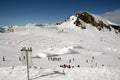 Skiers in Austrian Alps Royalty Free Stock Photo