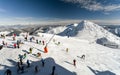 Winter resort Jasna and hill Chopok in Low Tatras mountains, Slovakia Royalty Free Stock Photo