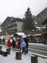 Skiers come back to town