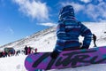 Skiers enjoy the snow at Kaimaktsalan ski center, in Greece. Rec