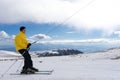 Skiers enjoy the snow at Kaimaktsalan ski center, in Greece. Rec