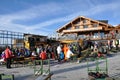 Skiers enjoying afterparty in Austria Royalty Free Stock Photo