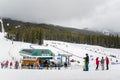 Skiers at Lake Luoise Sky Resort