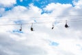 Skiers on the rope Royalty Free Stock Photo