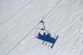 Skiers on a ski lift Royalty Free Stock Photo